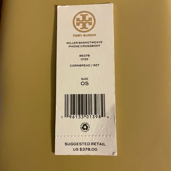 Tory Burch Miller Basketweave Phone Crossbody Cross Body Handbags Cornbread NWT - Picture 5 of 5